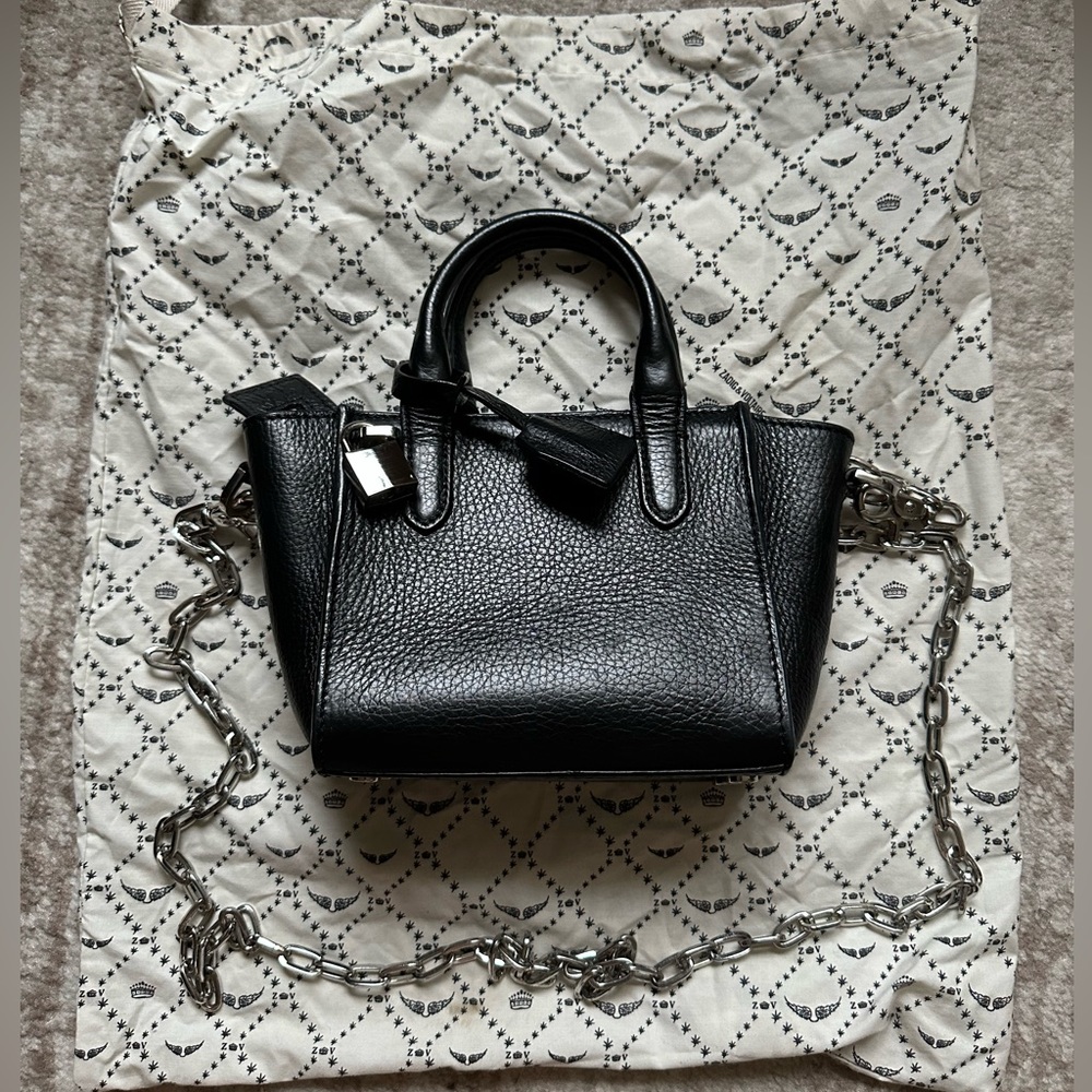 Zadig & Voltaire Paris Black Mini Leather Bag